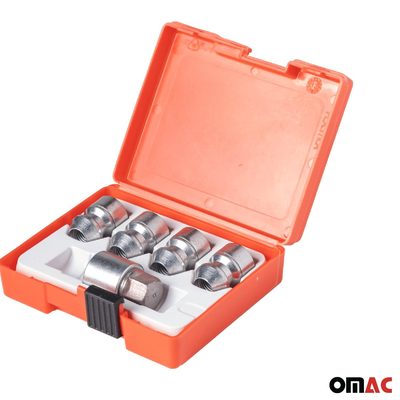Wheel Lock Kit for Volvo C30 2007-2013 M12X1,5 Galvanized Silver 4Locks & 1Key