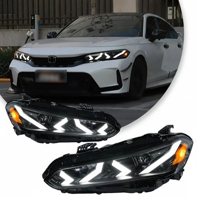 Honda Civic 11th Gen 4-Lens LED Headlight Assembly with Start-Up Animation & Dynamic Turn Signal 2022 - 2023 (Pair)