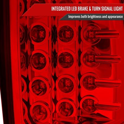2000-2006 Chevy Suburban/Tahoe/Yukon/Yukon XL LED Tail Lights Chrome/Red Clear
