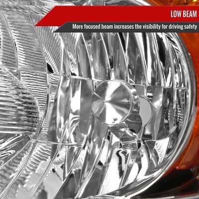 2006-2008 Toyota RAV4 Factory Style Headlights Chrome Housing/Clear Lens