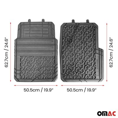 Universal Trim fit Floor Mats for Ford Trucks All Season Rubber 2 Pcs