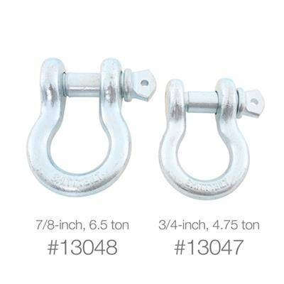 Smittybilt grillete de anillo en D de 3/4 pulgadas acabado de Zinc