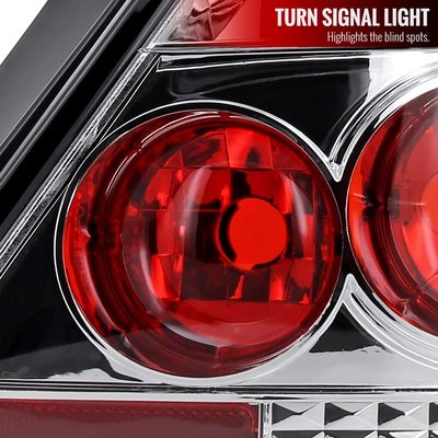 2004-2010 Scion tC Tail Lights Chrome Housing/Clear Lens