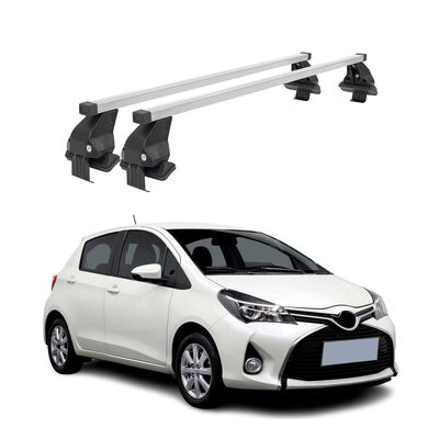 2007-2012 Toyota Yaris Hatchback Roof Rack Cross Bars Silver