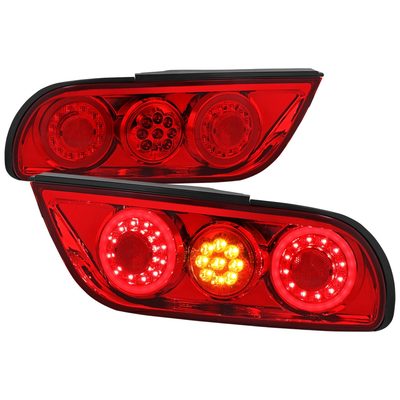 1991-1998 Nissan 180SX RPS13 / 240SX S13 S14 JDM LED Tail Ligths Chrome/Red
