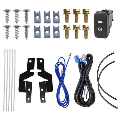 2005-2006 Honda CR-V 9006 Fog Lights Kit Switch & Wiring Harness Chrome/Clear