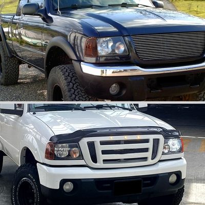 2001-2011 Ford Ranger Factory Headlights Amber Lens Corner Signal Lights Black