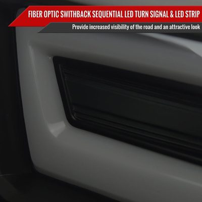 2016-2023 Toyota Tacoma Sequential LED Bar Projector Headlights Black/Smoke