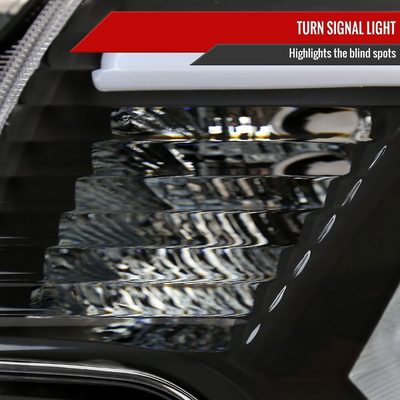 2012-2015 Toyota Tacoma LED Bar Factory Headlights Amber Reflector Matt Black