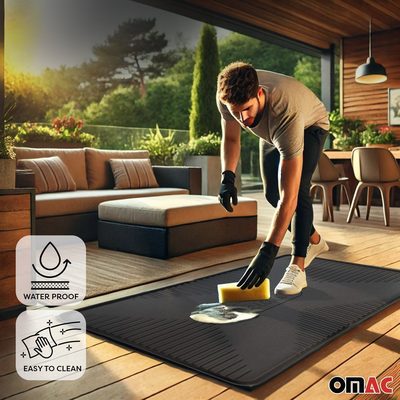 Omac Bike Mat Anti-Slip Multipurpose Floor Protector 45.28 inches x 29.53 inches