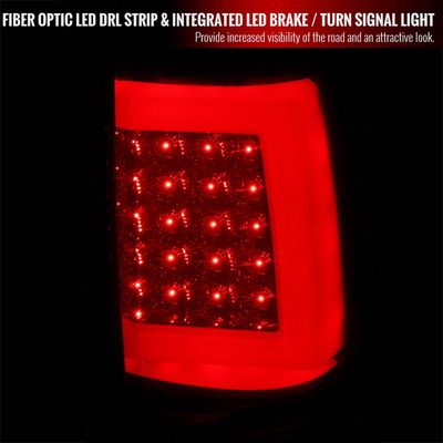 2003-2006 Chevy Silverado LED Tail Lights - G2 Chrome Housing/Red Clear Lens