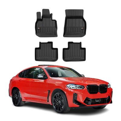 2018-2023 BMW X4 G02 Premium Floor Mats Liners Full Set All Weather Heavy Duty Black