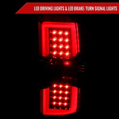 2014-2018 Chevy Silverado 1500 2500HD /Sierra 3500HD LED Tail Lights Jet Black