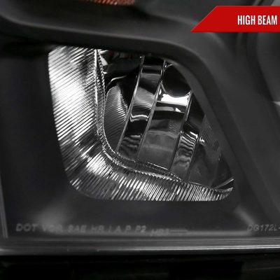 For Dodge RAM 1500 2019-2024 Factory Style Crystal Headlight Driver Side Only Black Housing Clear Lens