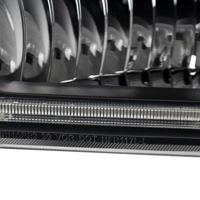 1999-2004 Ford F-250/350/450/550/Excursion Headlights Dual LED C-Bar Black