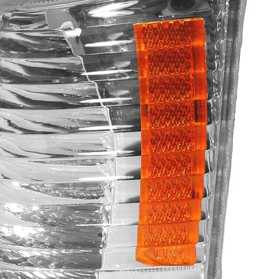 1993-1998 Jeep Grand Cherokee Corner Lights w/ Amber Reflectors Chrome/Clear