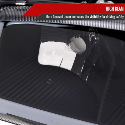 2001-2006 GMC Yukon Denali / XL LED Bar Factor Headlights Matte Black/Clear