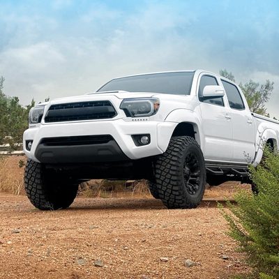 2012-2015 Toyota Tacoma LED C-Bar Projector Headlights Jet Black/Clear Lens