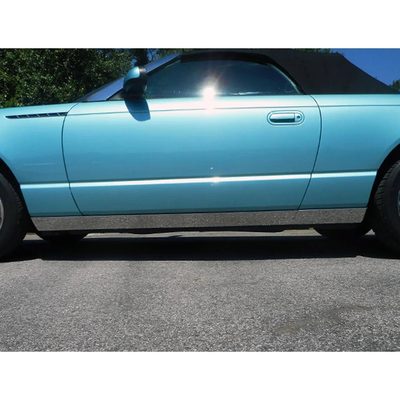 2002-2006 Ford Thunderbird Stainless Rocker Panel Trim 4 Pcs