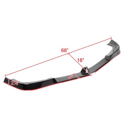 2012-2014 Mercedes W204 C Class Glossy Black/Red Front Bumper Lip Splitter Kit