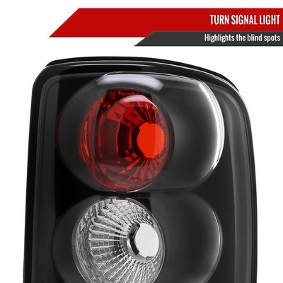 2000-2006 Chevy GMC Suburban/Tahoe/Yukon Tail Lights Matte Black/Clear Lens