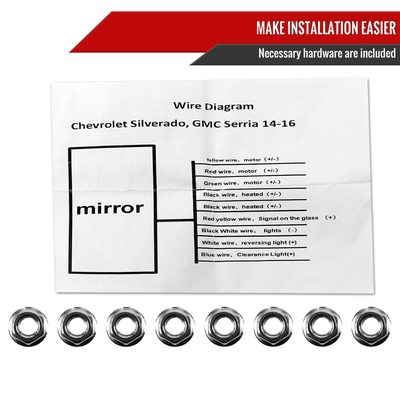 2014-2016 Chevy Silverado/GMC Sierra Heated ATS Manual Chrome Towing Mirrors