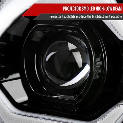 2007-2014 Toyota FJ Cruiser Full LED Projector Headlights LED Signal Black
