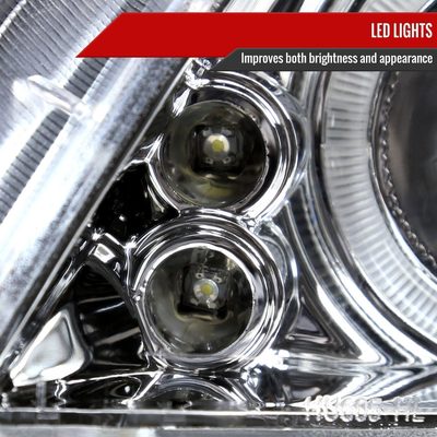2005-2010 Scion tC Dual Halo Projector Headlights Chrome Housing/Clear Lens