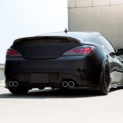 2010-2016 Hyundai Genesis Coupe Red Bar LED Tail Lights Jet Black/Clear