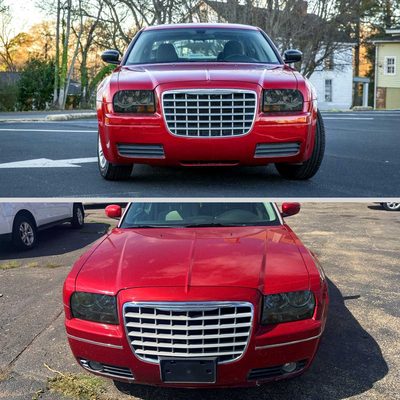 For Chrysler 300 2005-2010 Factory Style Headlights Chrome Housing Smoked Lens