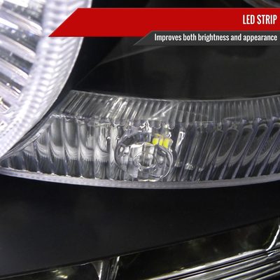 2004-2008 Ford F-150/ 06-2008 Lincoln Mark LT Halo Headlights LED& Signal Black