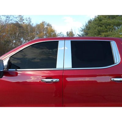 2019-2025 Chevrolet Silverado Stainless Steel Pillar Trim 10 Pcs