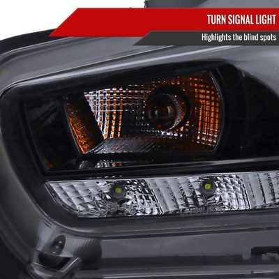 2008-2015 Mitsubishi Lancer EVO Projector Headlights SMD LED Light Strip Smoke
