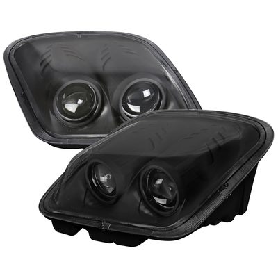 1997-2004 Chevy Corvette C5 H7 Projector Headlights Matte Black/Clear Lens