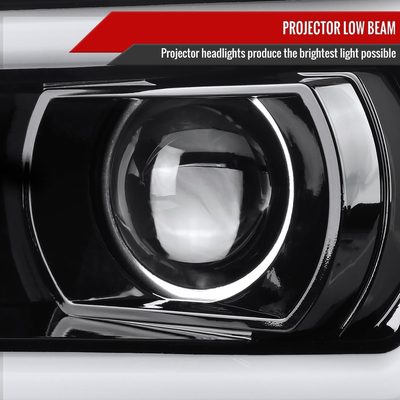 2007-2013 Toyota Tundra/ 08-2017 Sequoia LED CBar Projector Headlights Jet Black