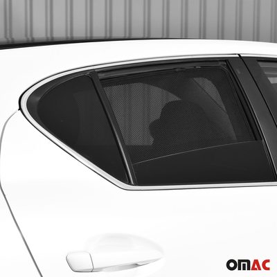 2011-2017 Lexus CT 200h Side Rear Window Curtain Mesh Black 2Pcs