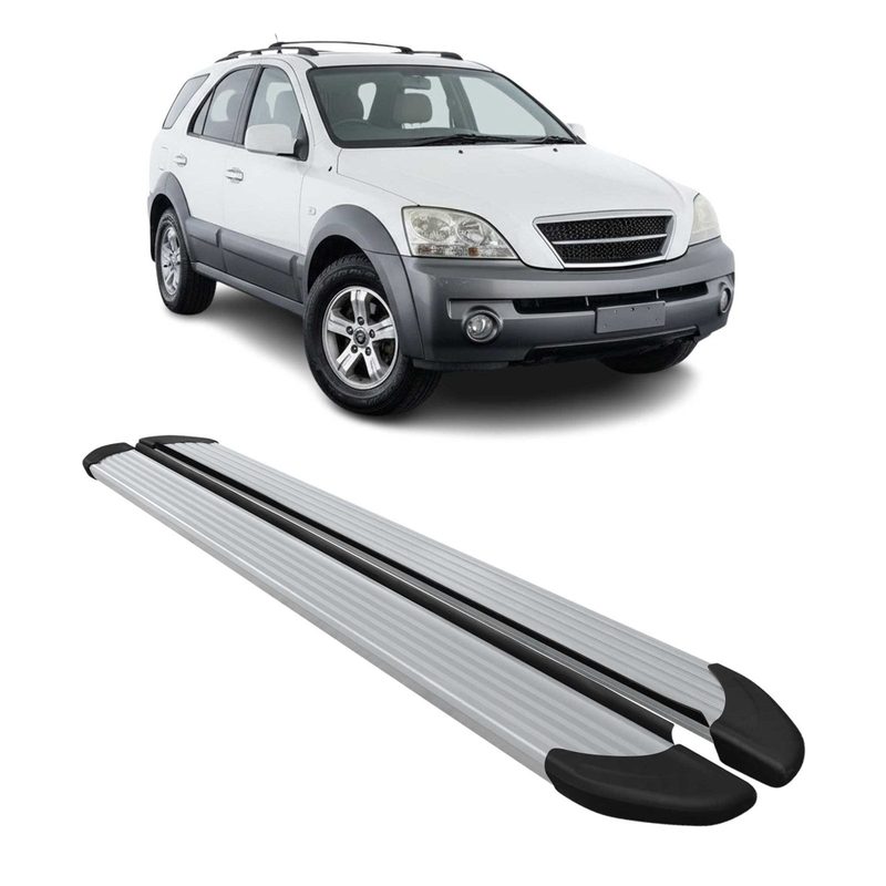 2003-2009 Kia Sorento Running Boards Side Steps Silver