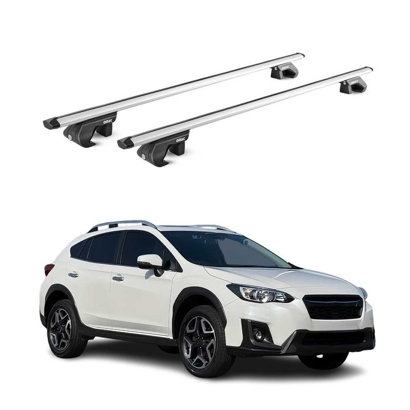 2018-2023 Subaru Crosstrek Roof Rack Cross Bars Silver
