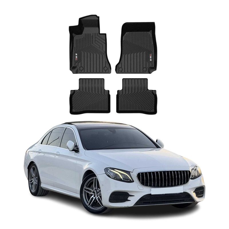 2017-2023 Mercedes E Class W213 Sedan Premium Floor Mats Liners First and Second Row Set
