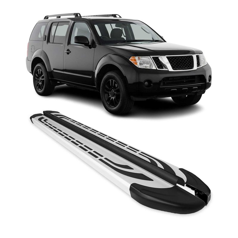 2005-2012 Nissan Pathfinder Running Boards Side Steps Silver