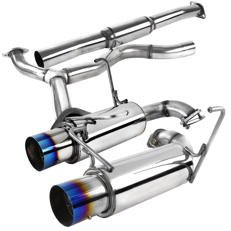 2008-2014 Subaru Impreza WRX STI Sedan Steel N1 Dual Catback Exhaust Burnt Tip