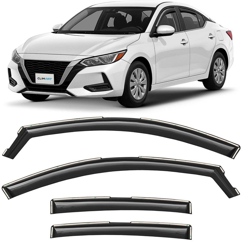 Clim Art Wind Deflectors for Nissan Sentra 2020-2025 In-channel Dark Smoke 4Pcs