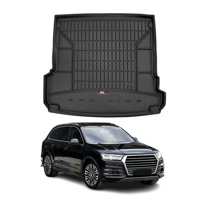 2017-2026 Audi Q7 Premium Cargo Liner Trunk Mat All Weather Heavy Duty Black