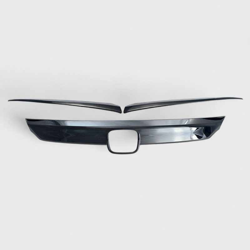 2021-2022 Honda Accord Grille Overlay Gloss Black 3Pcs ABS Plastic