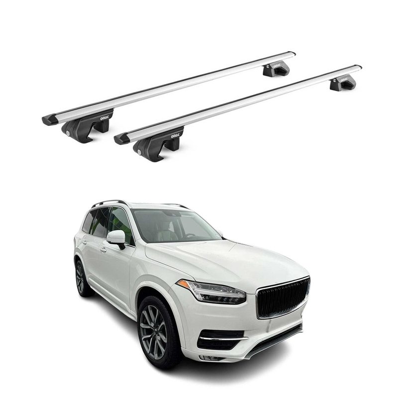 2002-2026 Volvo XC90 Roof Rack Cross Bars Silver
