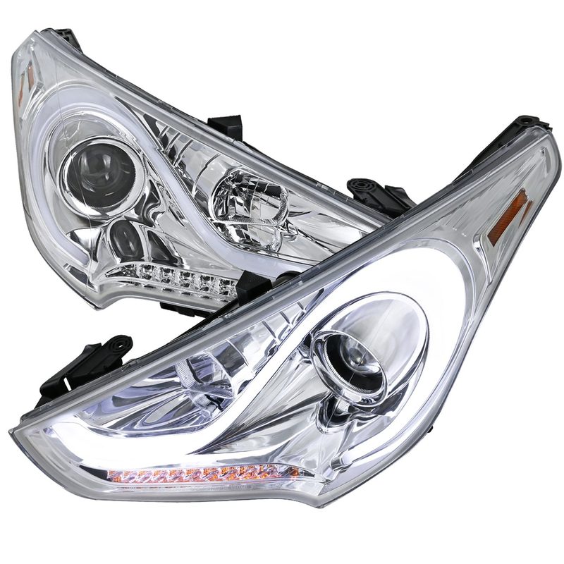 2012-2017 Hyundai Veloster LED Light Bar Headlight Signal Lights Chrome
