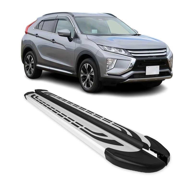 2018-2024 Mitsubishi Eclipse Cross Running Boards Side Steps Silver
