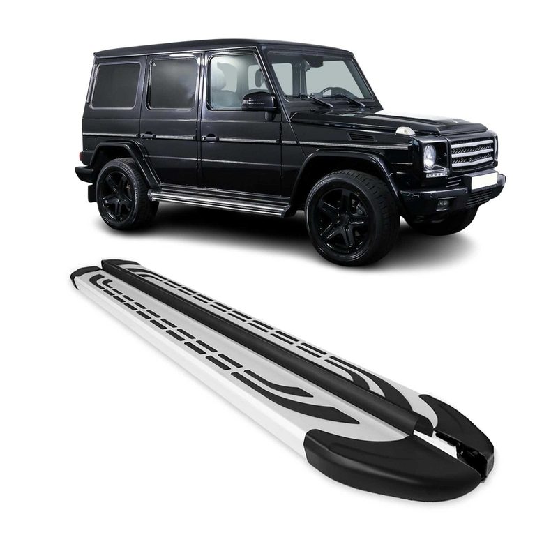 2007-2018 Mercedes G Class W463 Running Boards Side Steps Silver
