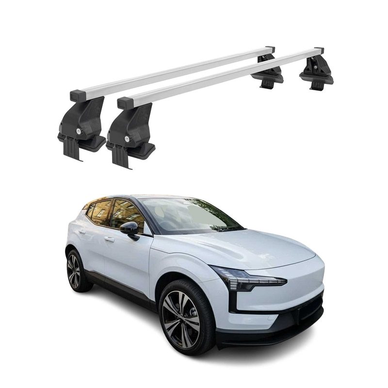 Top Roof Racks Cross Bars Luggage Carrier for Volvo EX30 2023-2025 Steel Gray 2x