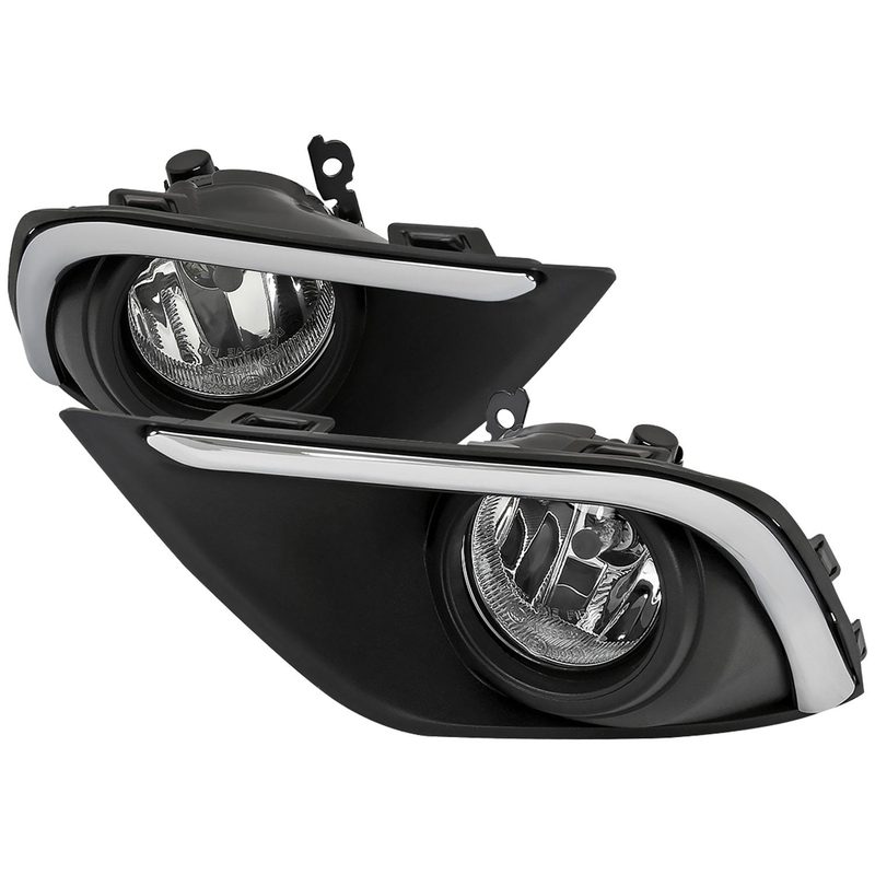 2016-2020 Mitsubishi Outlander H16 Fog Lights Kit Chrome Housing/Clear Lens